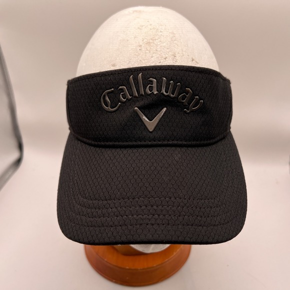 Callaway Other - Callaway Golf Visor Black Mesh Adjustable Hat with 3D Logo